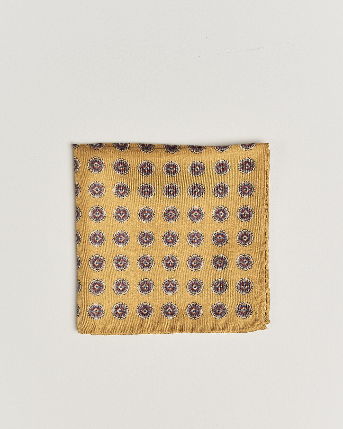 Herren | Einstecktücher | Amanda Christensen | Silk Twill Medallion Pocket Square Yellow