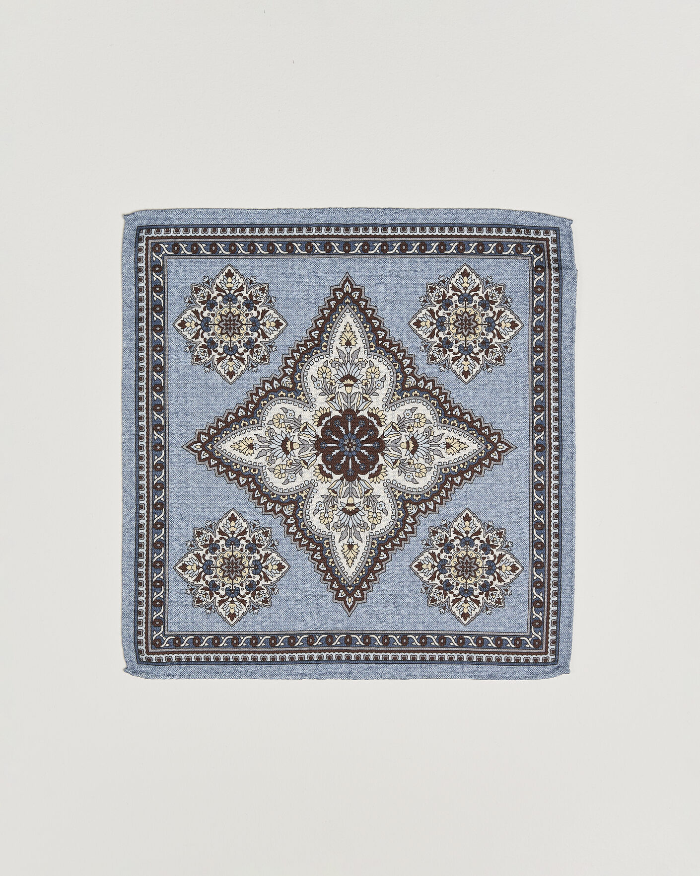 Herren | Einstecktücher | Amanda Christensen | Silk Schappe Doublefaced Pocket Square Blue