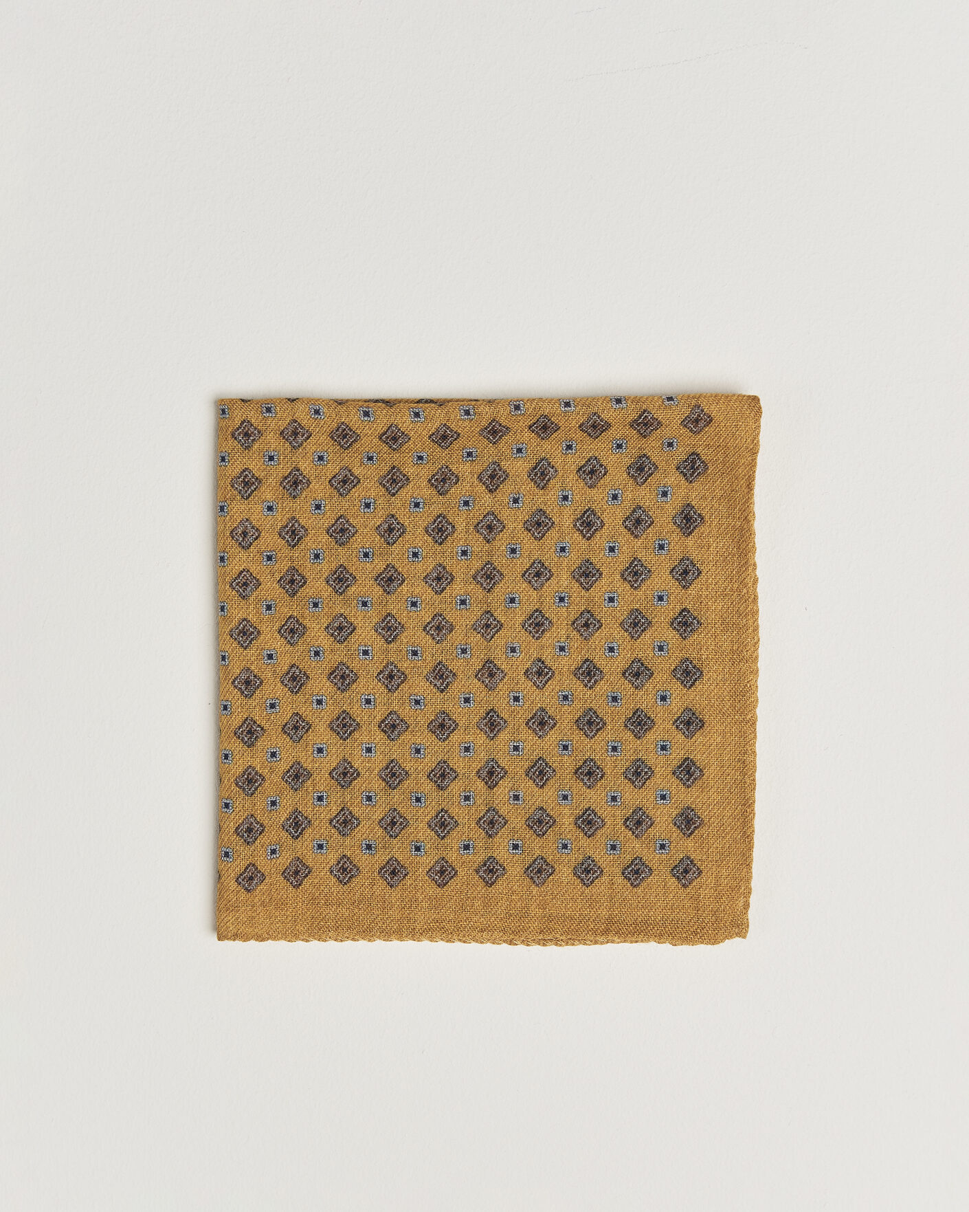 Herren | Einstecktücher | Amanda Christensen | Wool Flower Pocket Square Yellow
