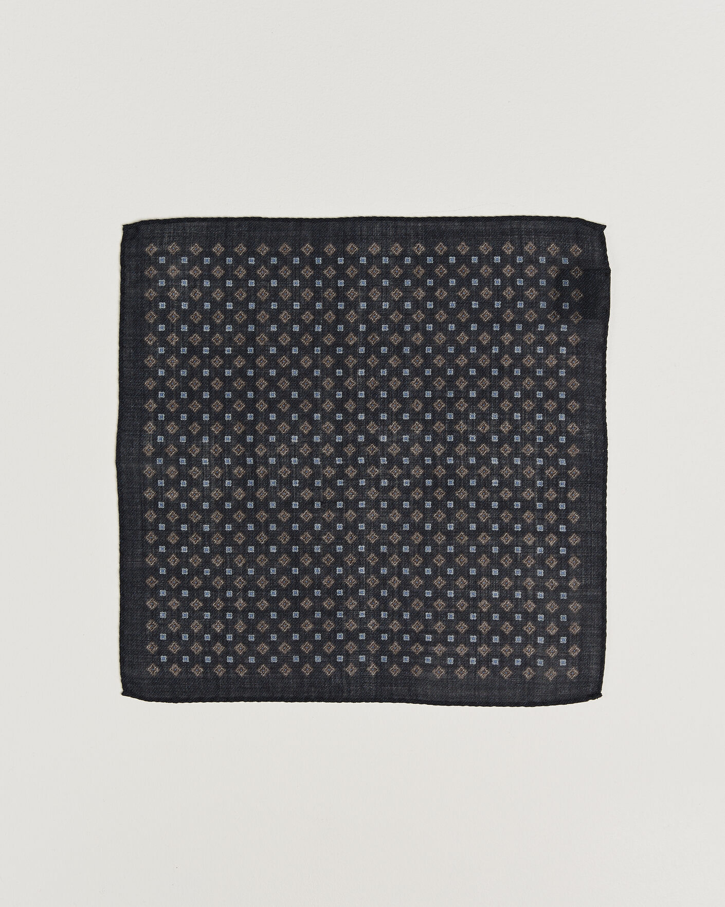 Herren | Einstecktücher | Amanda Christensen | Wool Flower Pocket Square Navy