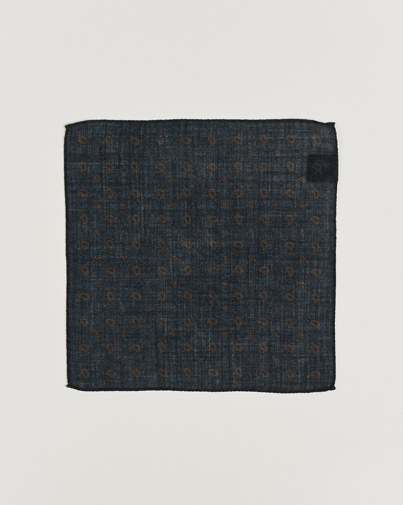 Herren | Einstecktücher | Amanda Christensen | Wool Paisley Pocket Square Navy