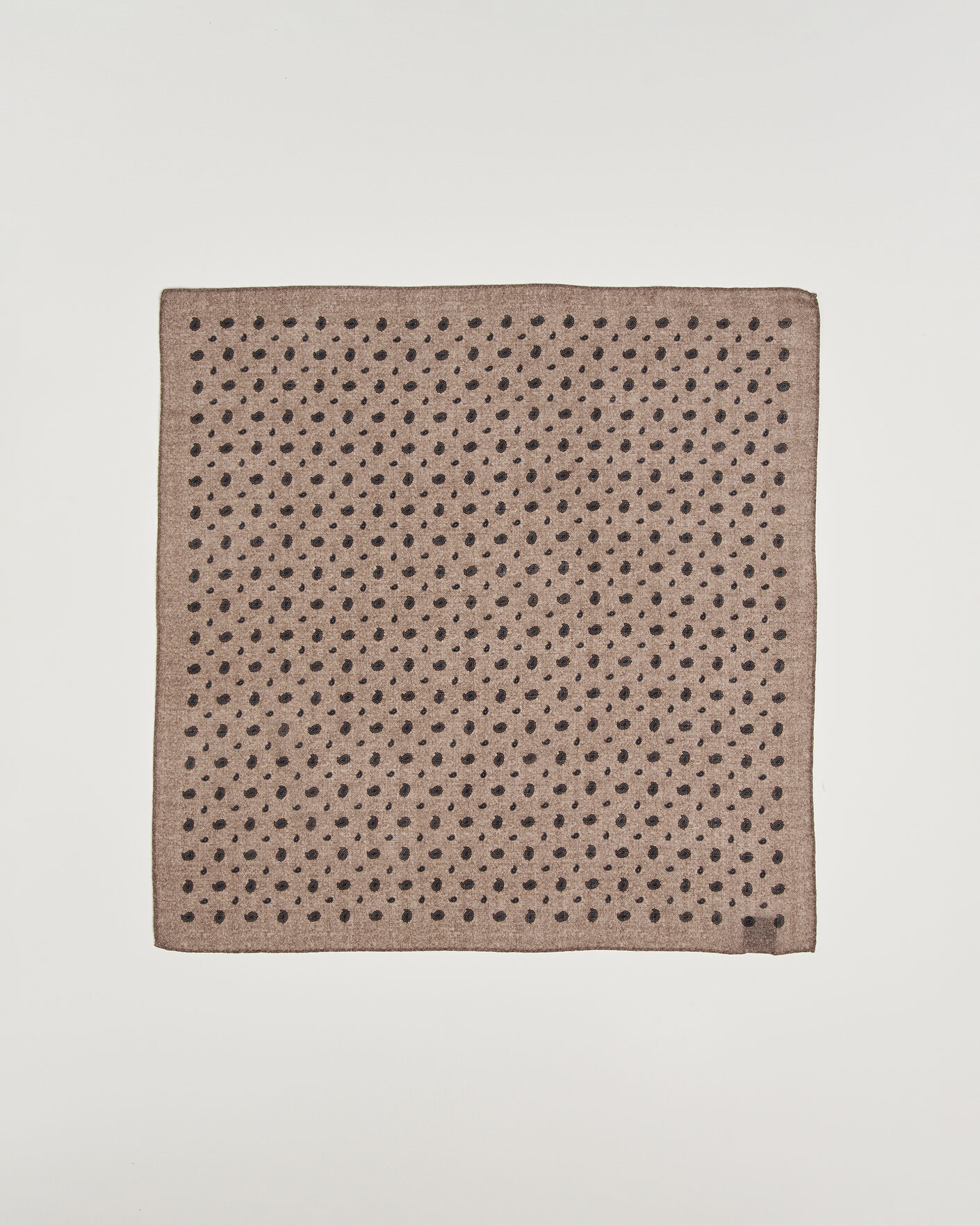 Herren | Tücher | Amanda Christensen | Wool Printed Paisley Bandana Beige