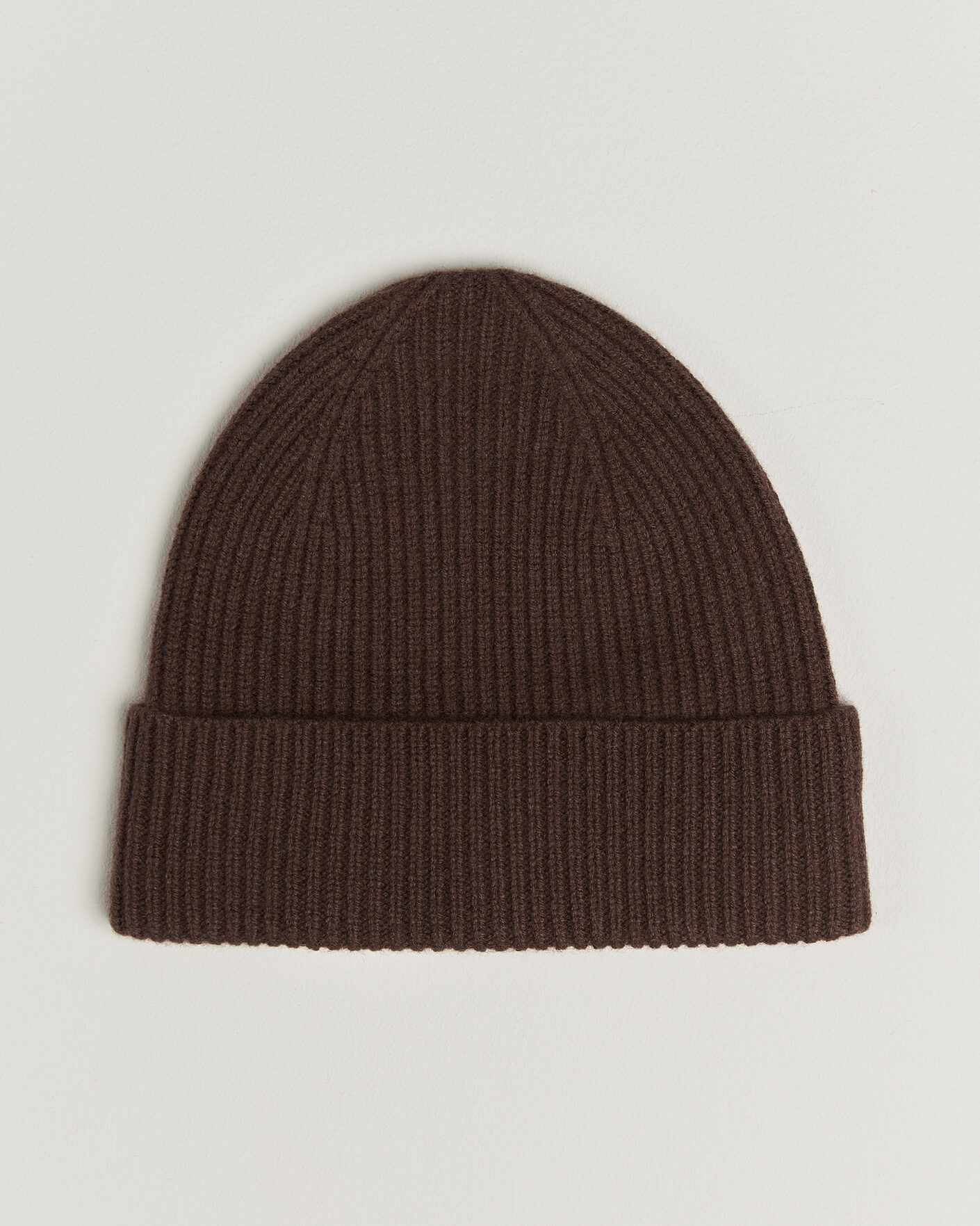 Herren | Mützen | Amanda Christensen | Rib Knitted Merino Wool Cap Brown