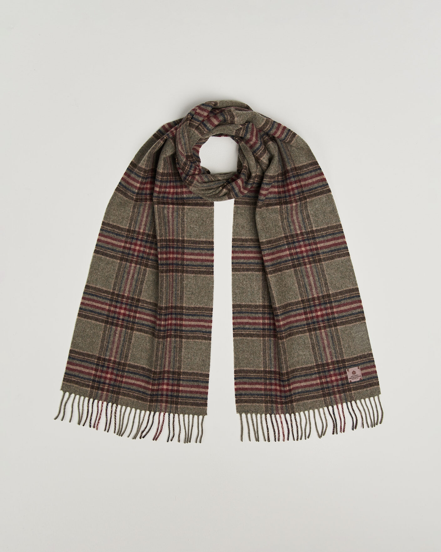 Herren | Schals | Amanda Christensen | Wool Check Scarf Green