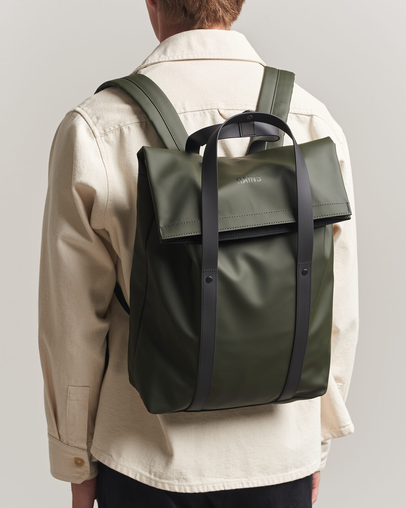 Herren | Taschen | RAINS | 2 Way Tote Backpack Black Green