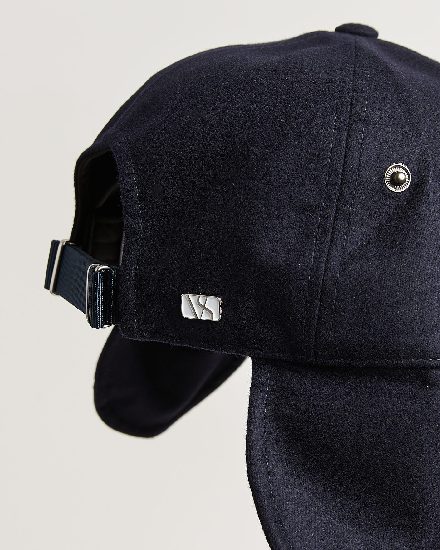 Herren | Hüte & Mützen | Varsity Headwear | Merino Wool Earflap Baseball Cap Dark Navy