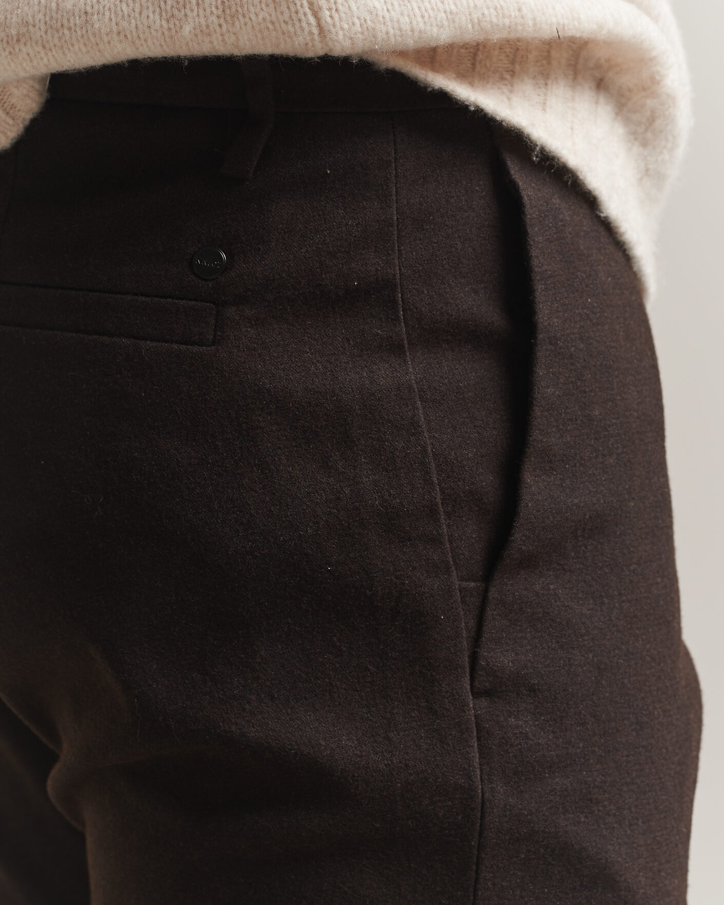 Herren | Hosen | NN07 | Theo Brushed Cotton Trousers Deep Truffle