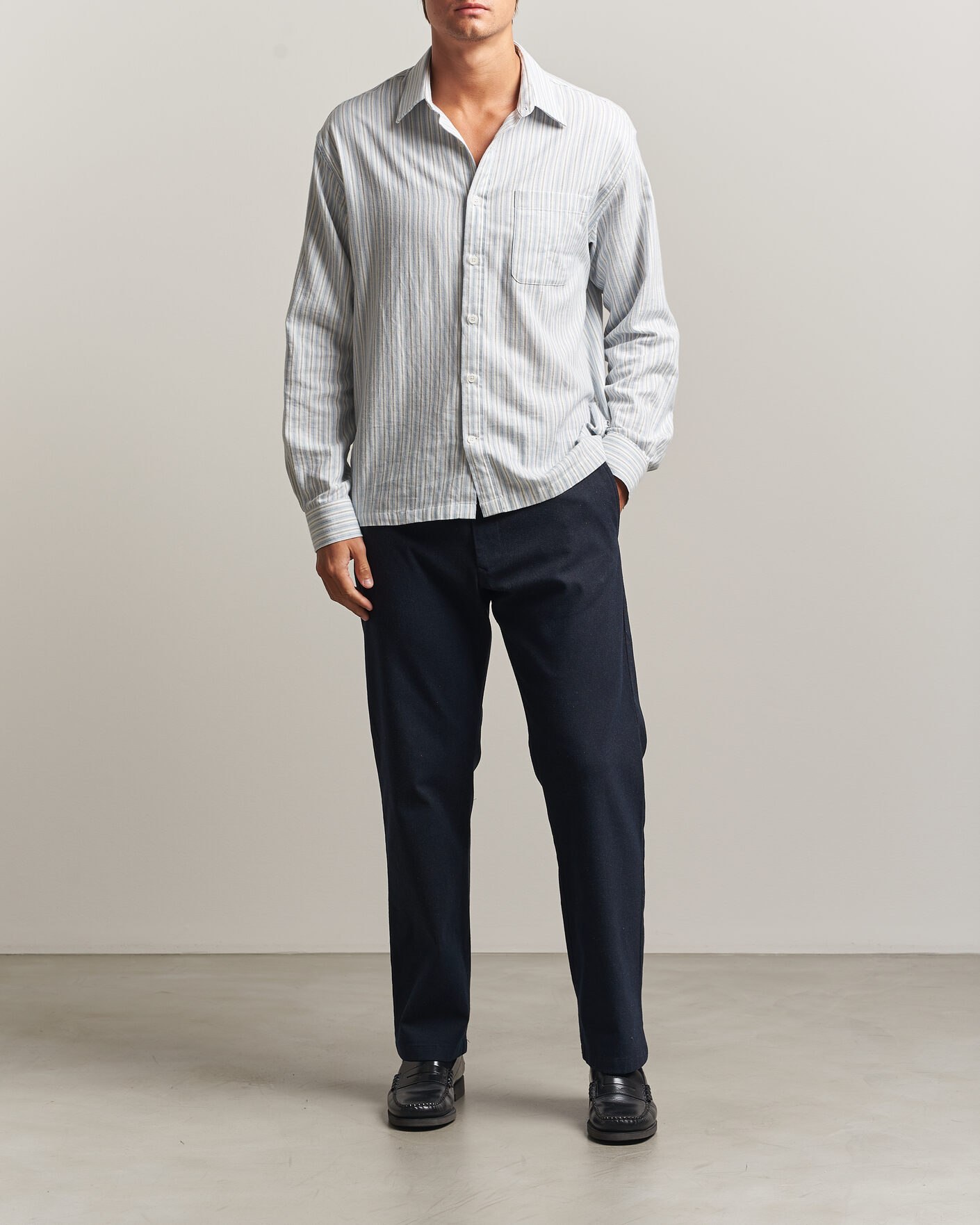 Herren | Hosen | NN07 | Aden Brushed Cotton Trousers Deep Navy
