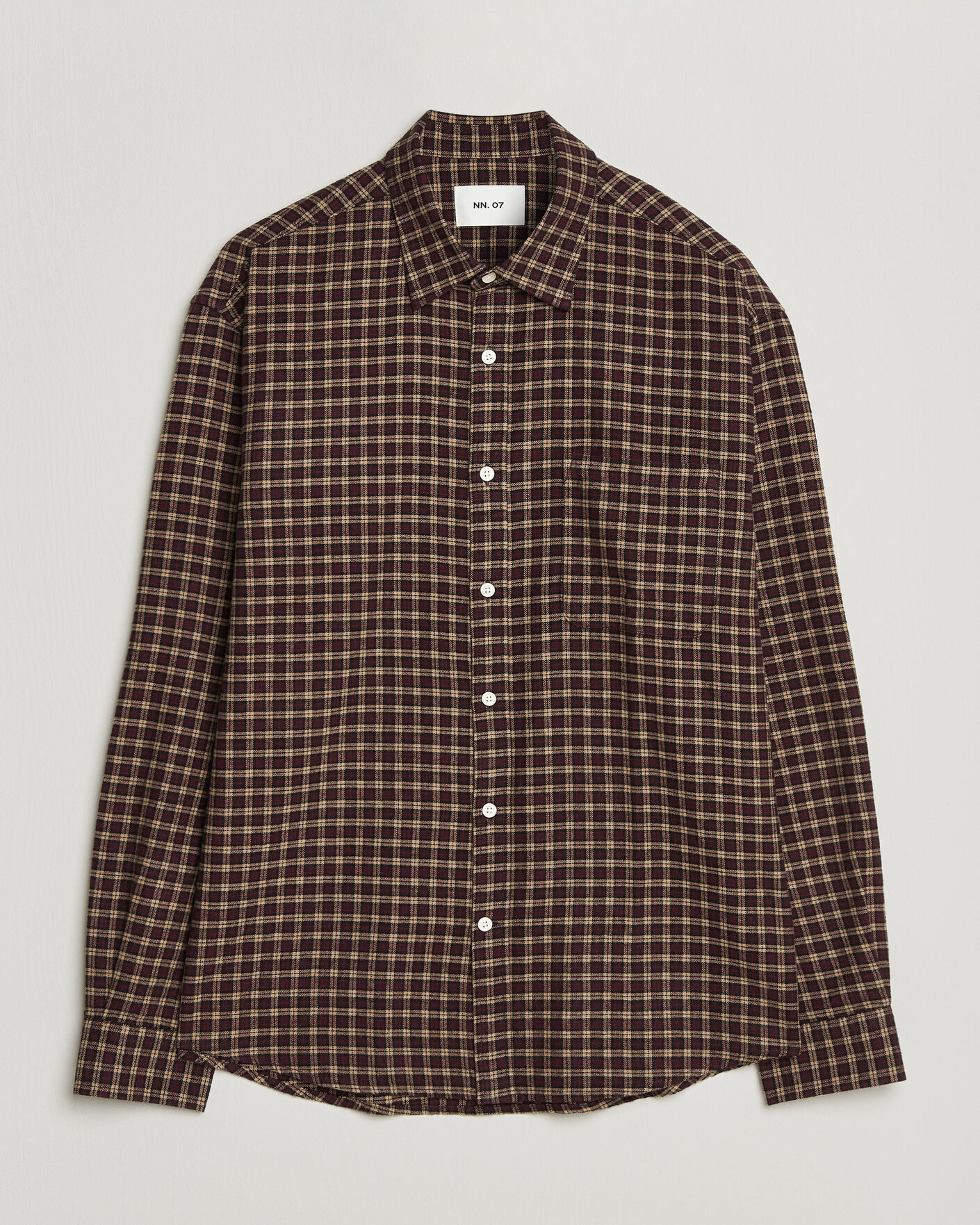 Herren | Hemden | NN07 | Deon Flannel Shirt Bordeaux Check