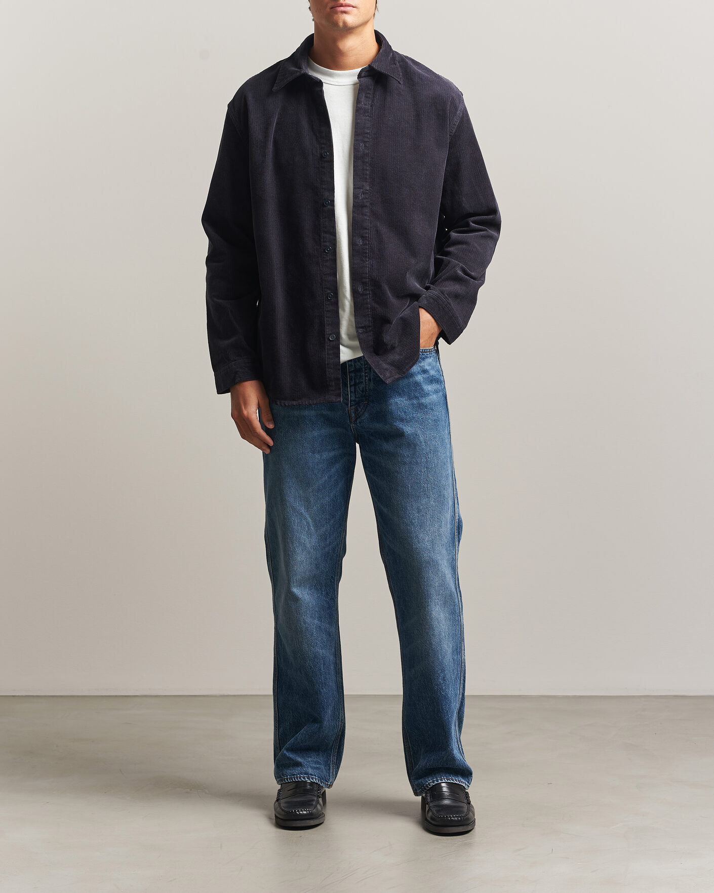 Herren | Hemden | NN07 | Casper Corduroy Overshirt Deep Navy