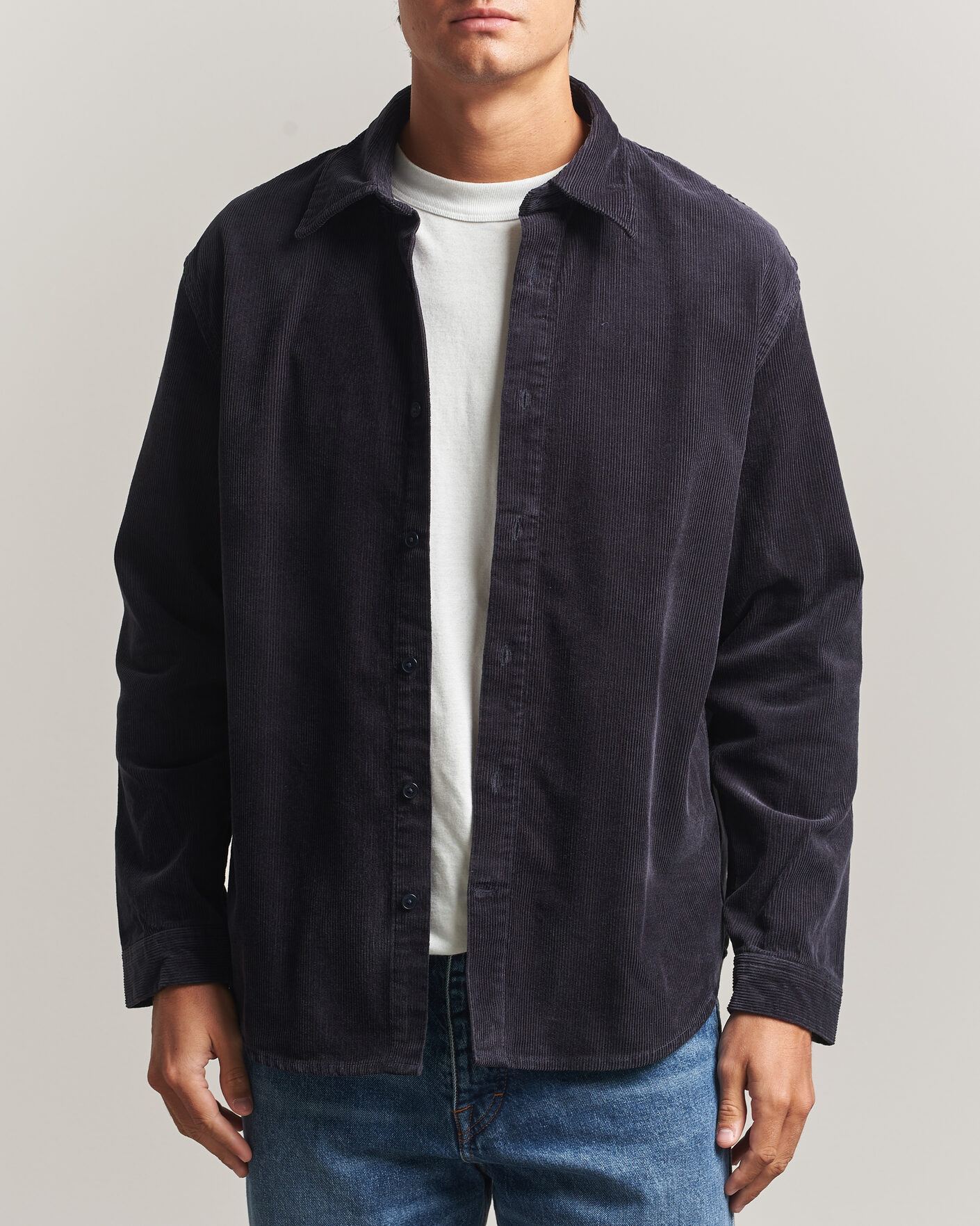 Herren | Hemden | NN07 | Casper Corduroy Overshirt Deep Navy