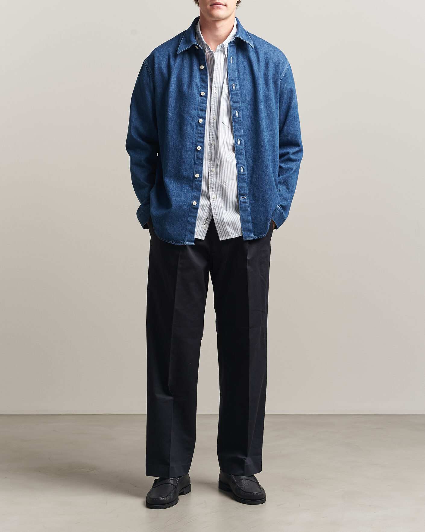 Herren | Hemden | NN07 | Casper Denim Overshirt Medium Indigo