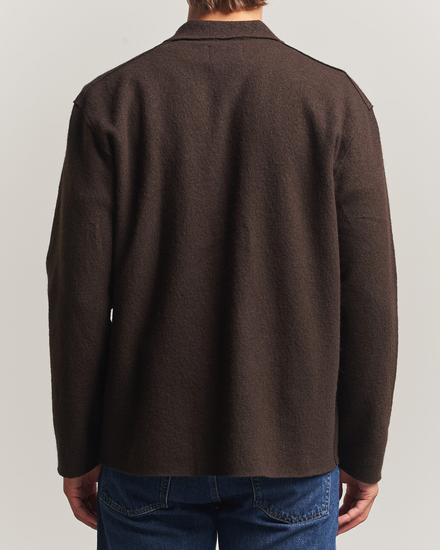Herren | Pullover | NN07 | Jonas Boiled Wool Cardigan Deep Truffle