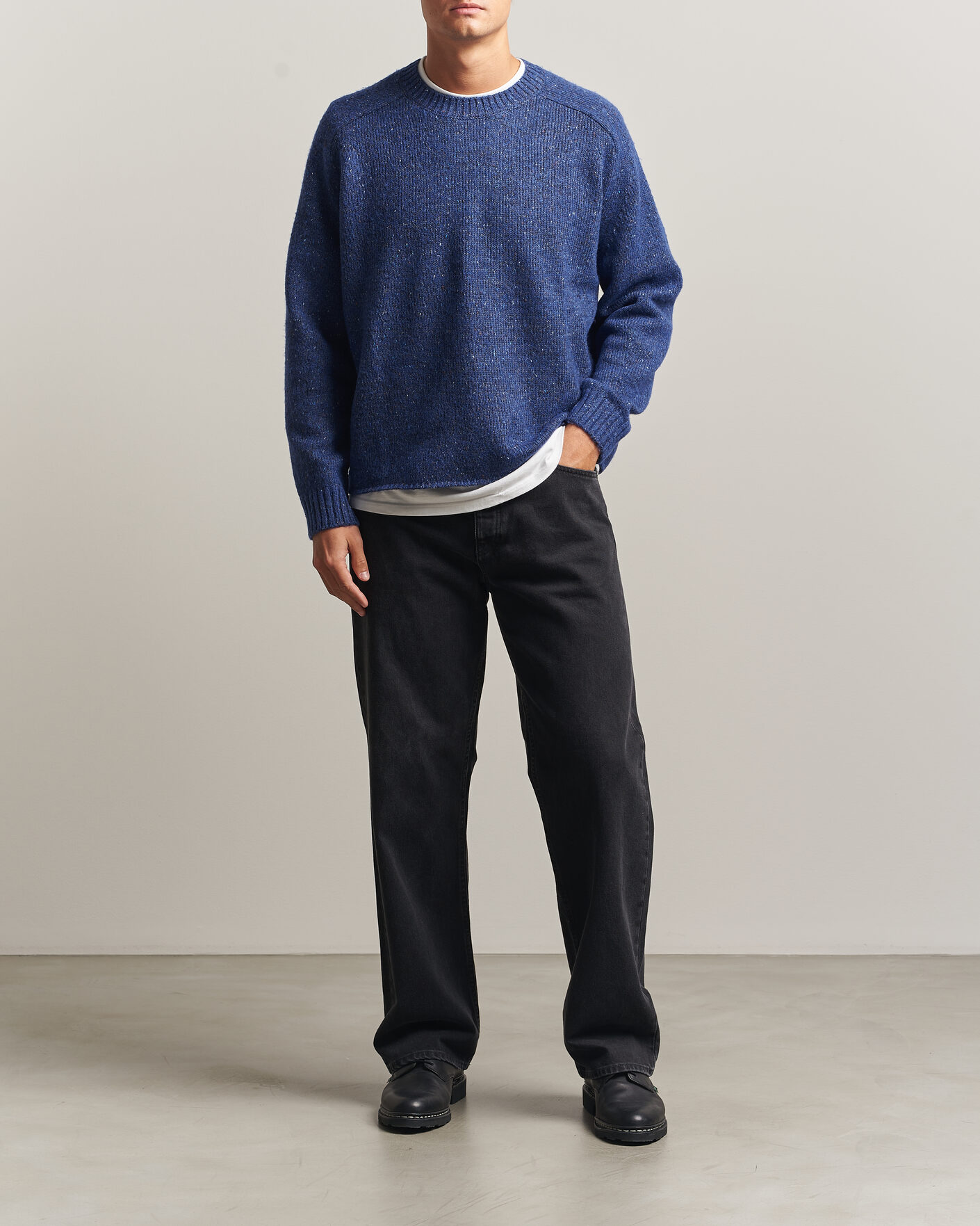 Herren | Pullover | NN07 | Jim Neps Wool Knitted Sweater Blue Ignition