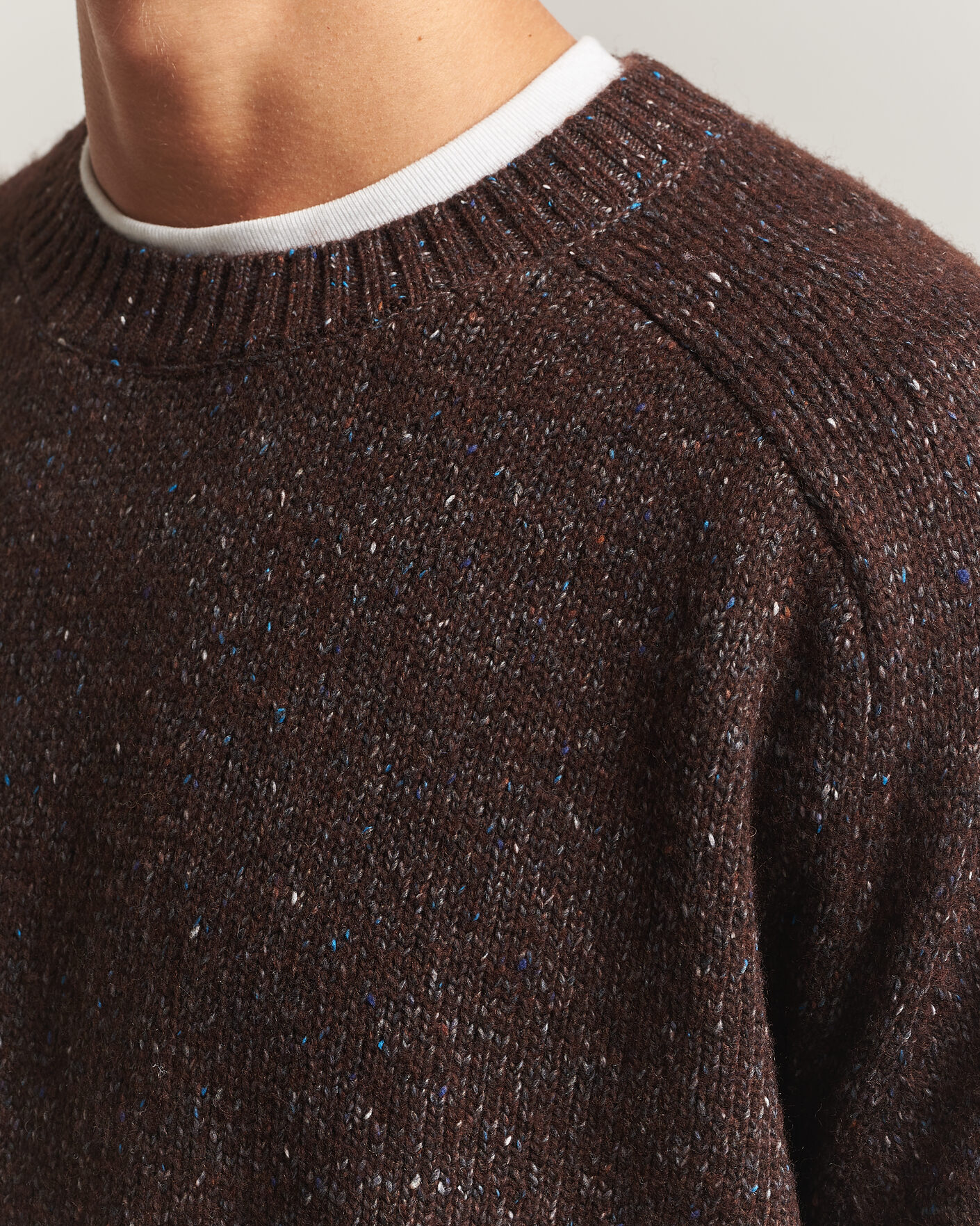Herren | Pullover | NN07 | Jim Neps Wool Knitted Sweater Deep Truffle