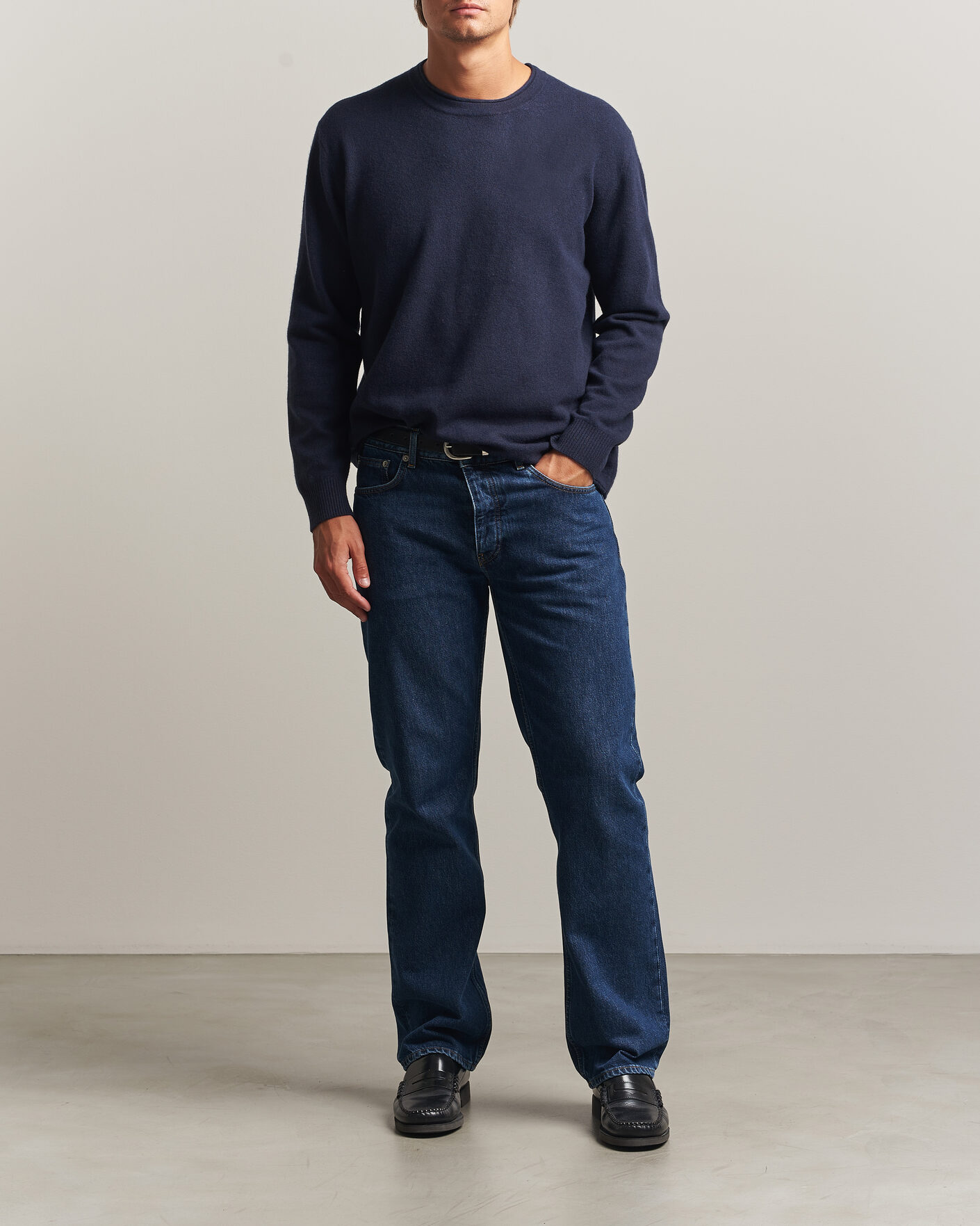 Herren | Pullover | NN07 | Sammy Wool Knitted Sweater Navy Melange