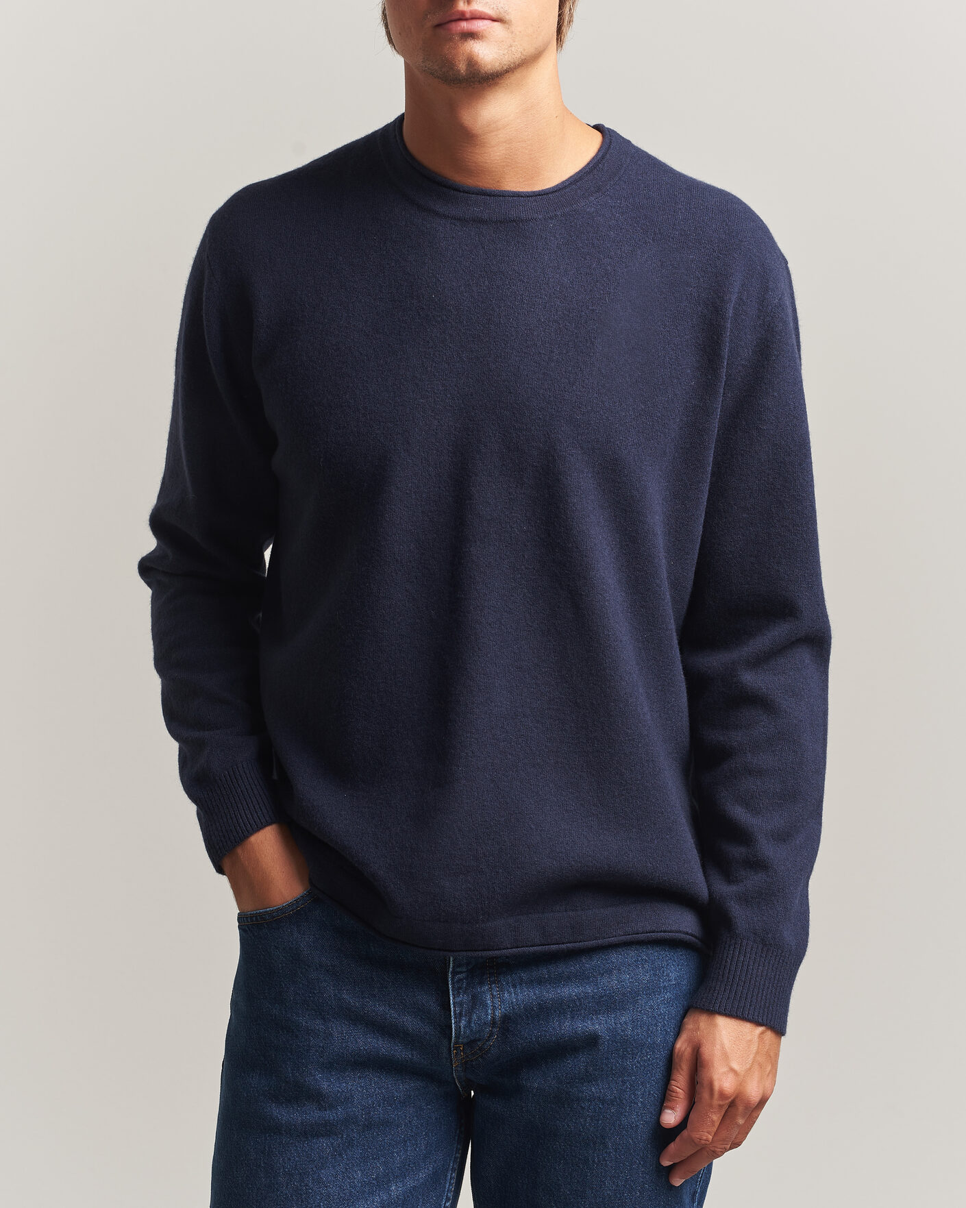 Herren | Pullover | NN07 | Sammy Wool Knitted Sweater Navy Melange