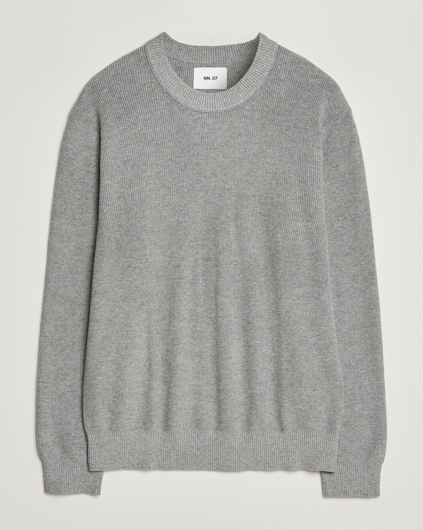 Herren | Pullover | NN07 | Hope Cotton/Cashmere Rib Knitted Sweater Grey