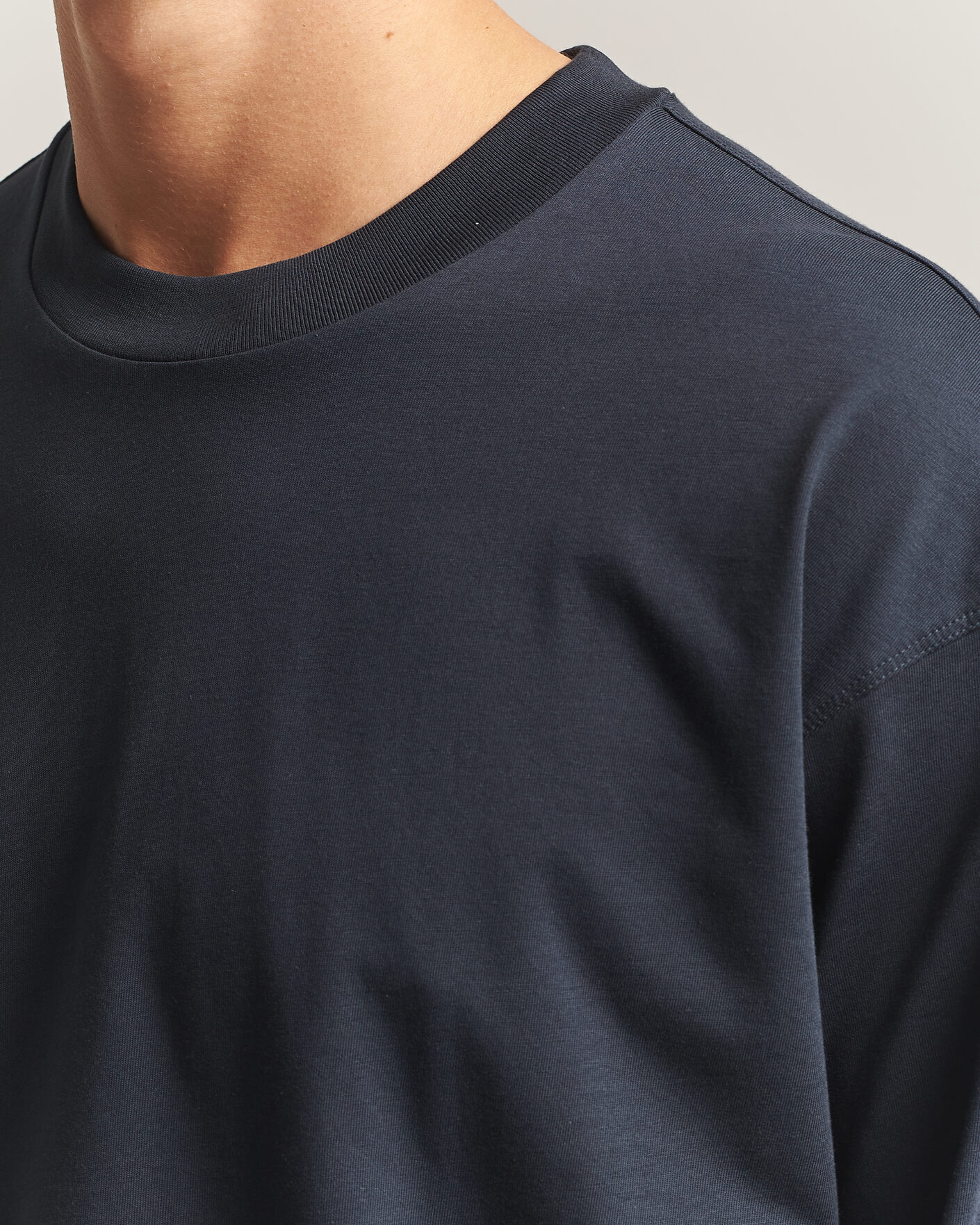 Herren | T-Shirts | NN07 | Lionel Suvin Cotton Long Sleeve T-Shirt Deep Navy