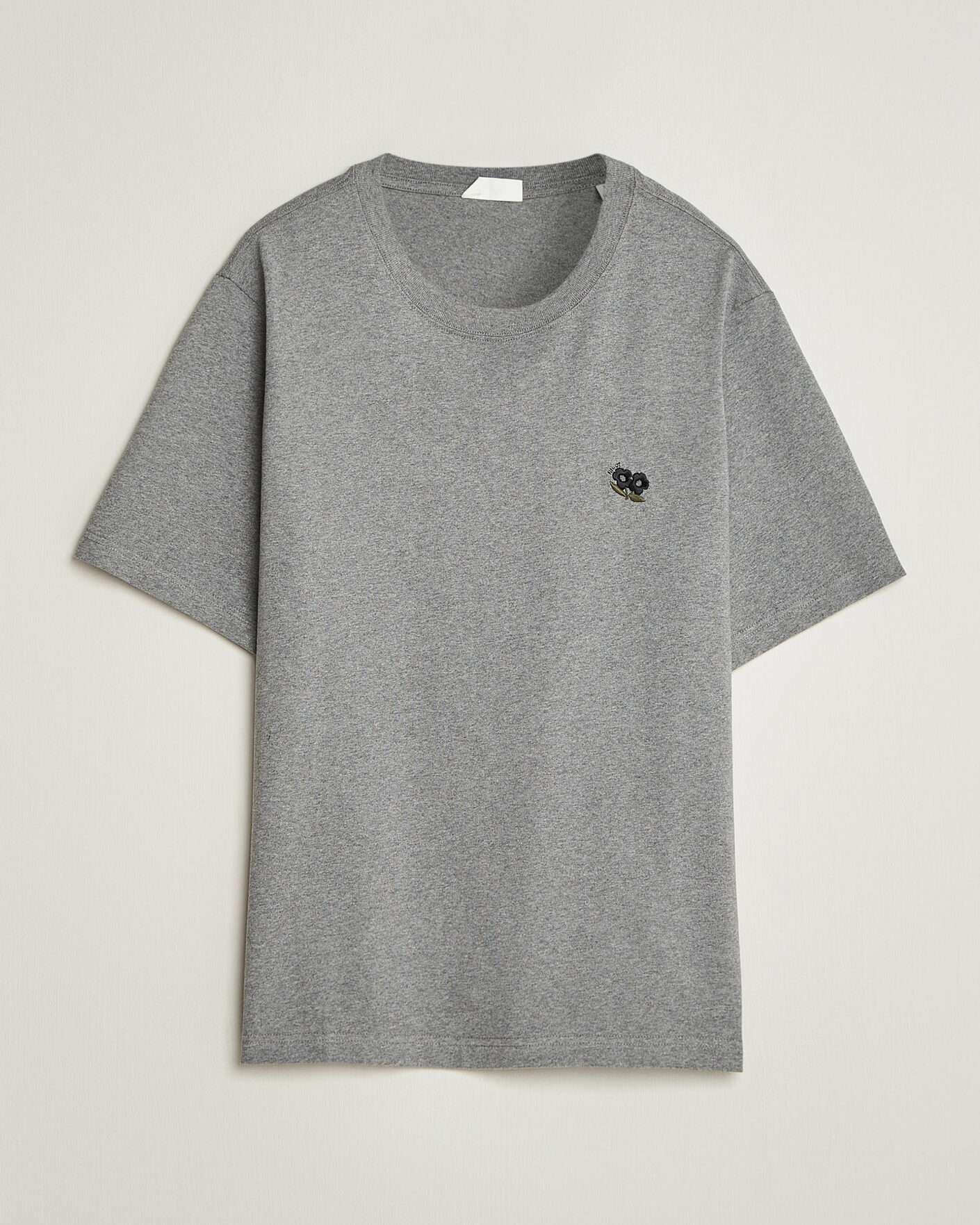 Herren | T-Shirts | NN07 | Jett Embroidered Crew Neck T-Shirt Grey Melange