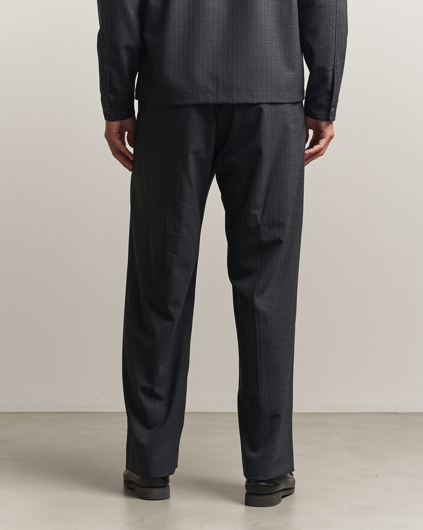 Herren | Hosen | NN07 | Kay Wool Pinstriped Trousers Dark Grey