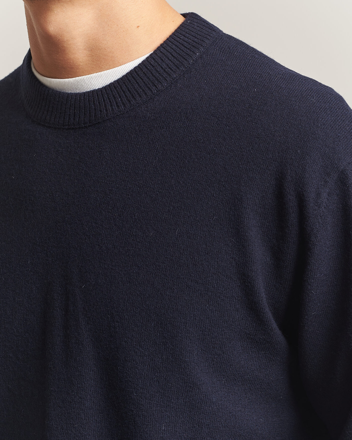 Herren | Pullover | NN07 | Raz Lambswool Knitted Sweater Deep Navy