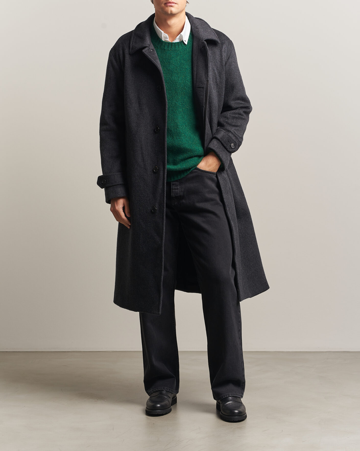 Herren | Jacken | NN07 | Gibson Wool/Cashmere Coat Dark Grey
