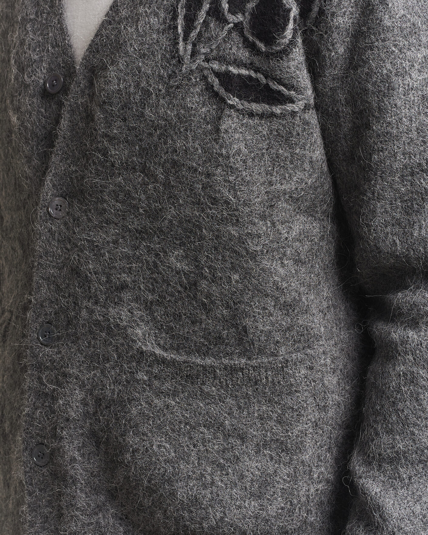 Herren | Pullover | NN07 | Kyle Alpaca Knitted Cardigan Dark Grey Melange