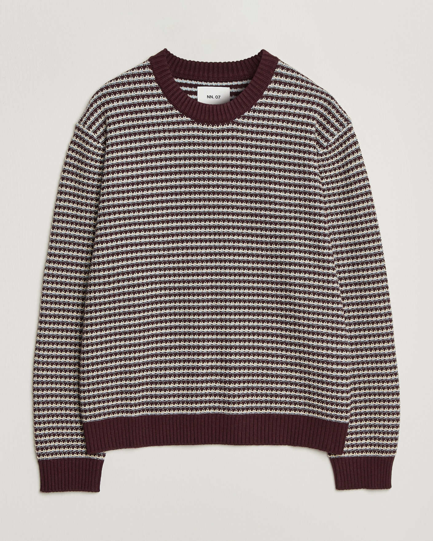 Herren | Pullover | NN07 | Russell Cotton/Wool Structured Sweater Winetasting