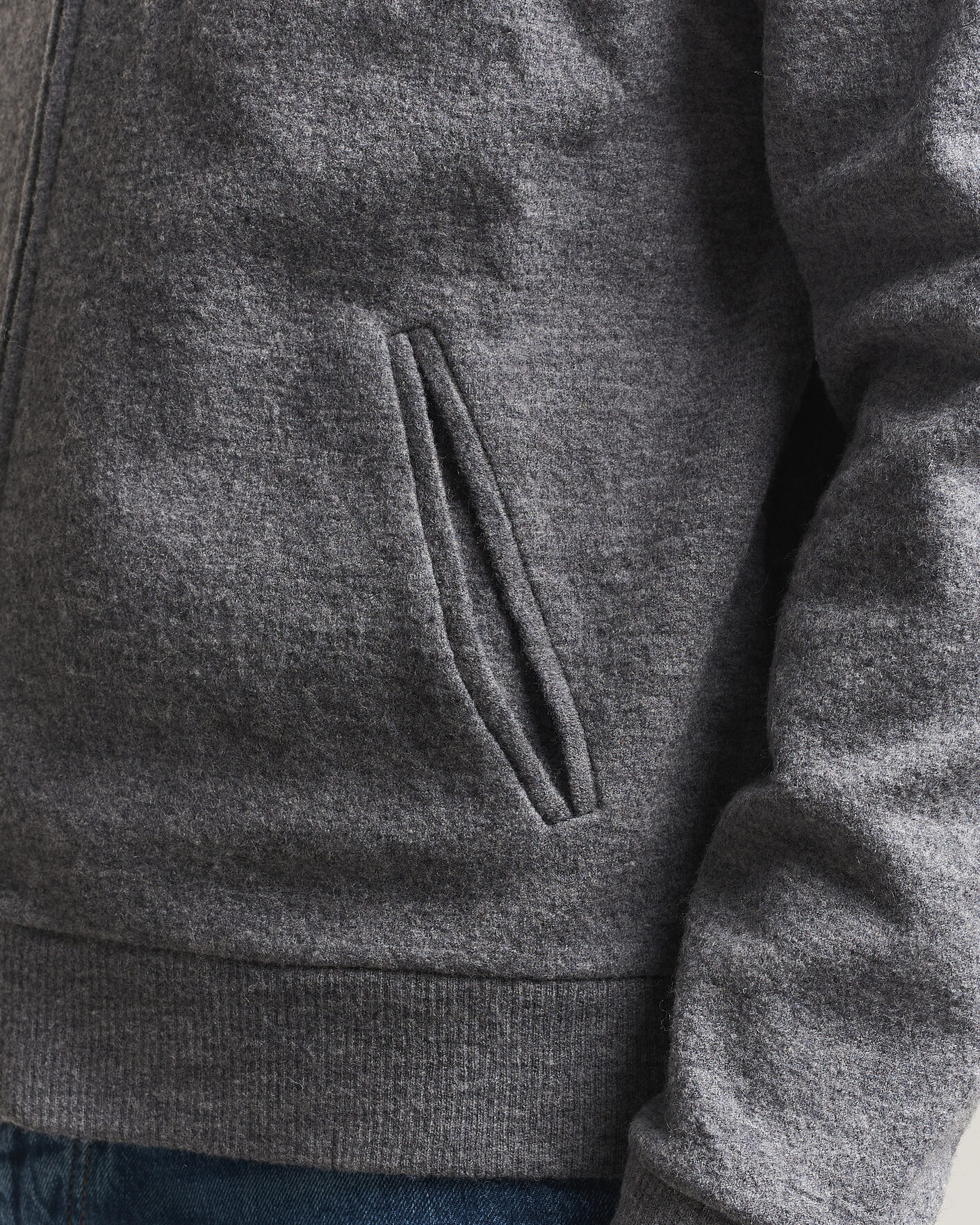 Herren | Pullover | NN07 | Soft Boiled Wool Full Zip Dark Grey Melange