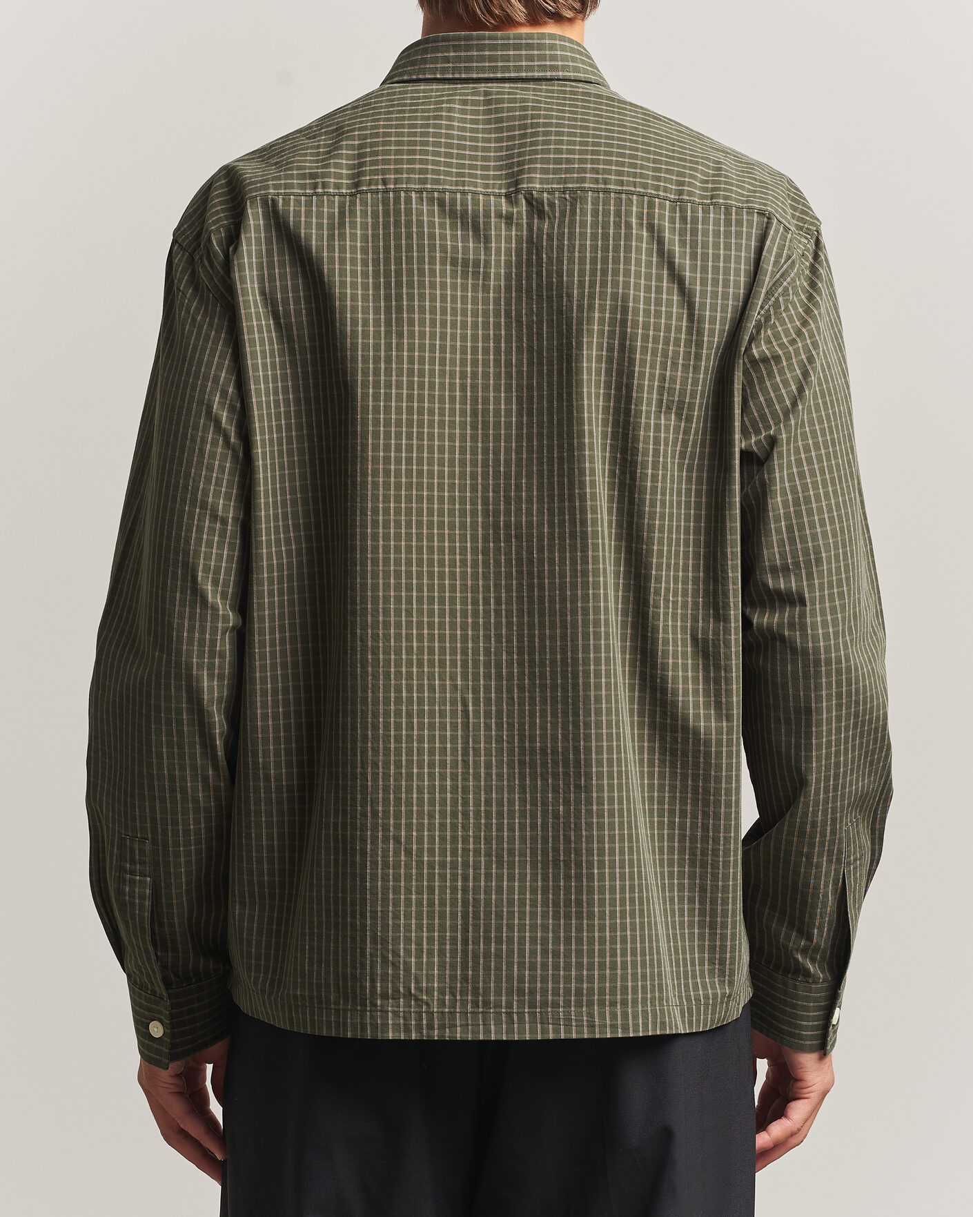 Herren | Hemden | NN07 | Deon Peached Cotton Checked Shirt Green