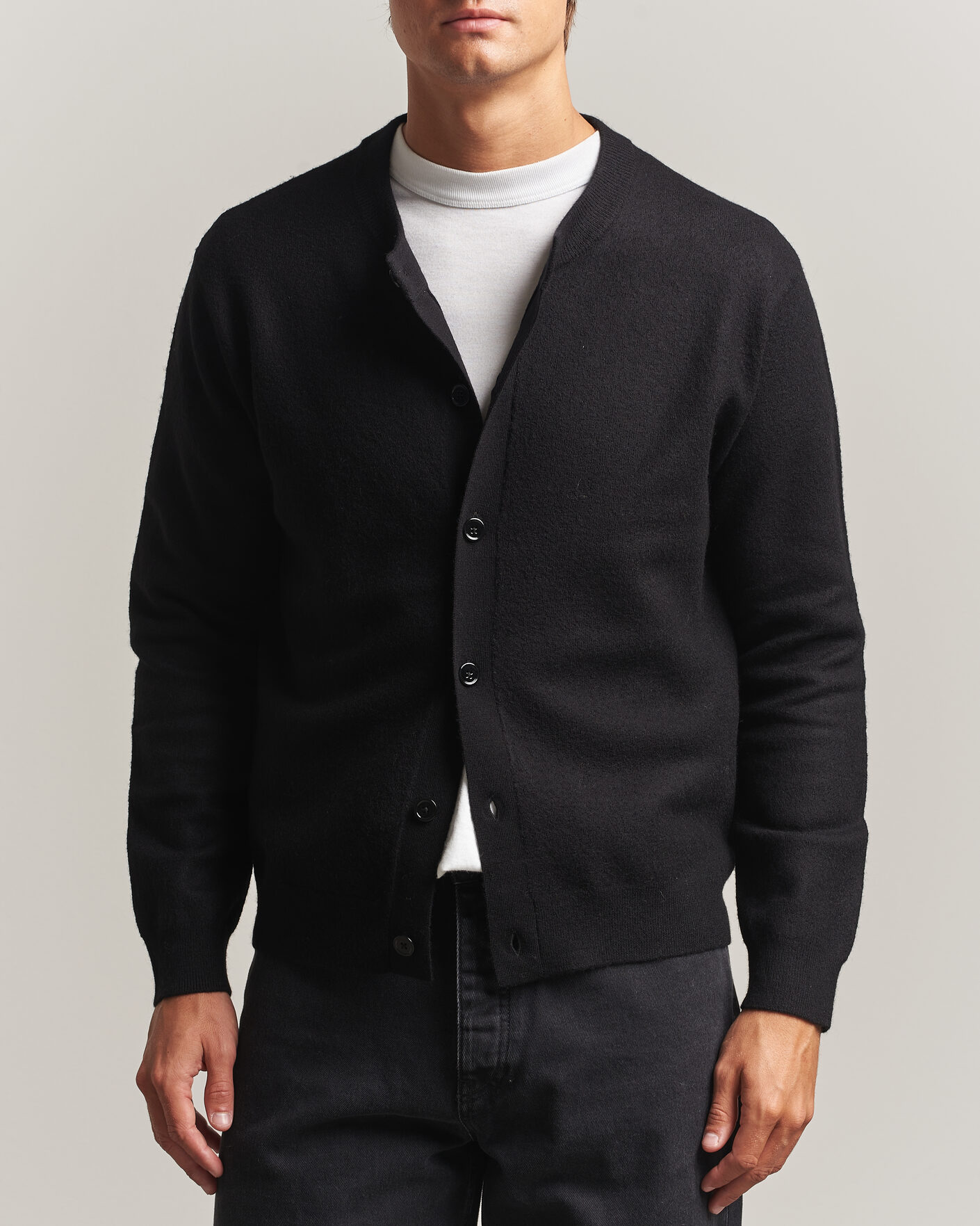 Herren | Pullover | NN07 | Jasper Soft Boiled Wool Cardigan Black