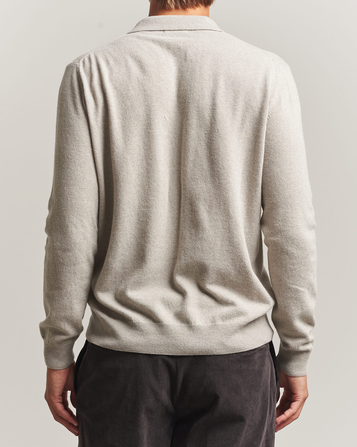 Herren | Pullover | Oscar Jacobson | Pepe Wool/Cashmere Polo Light Beige