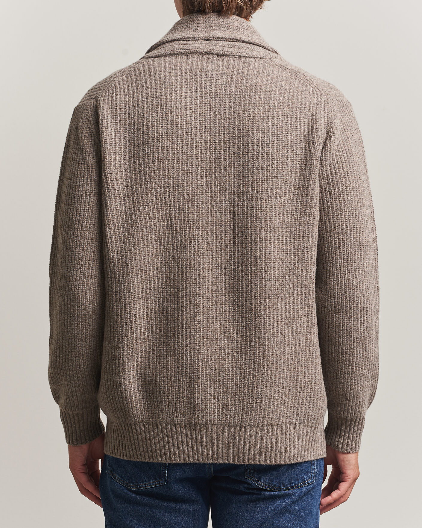 Herren | Pullover | Oscar Jacobson | Roland Wool Cardigan Beige