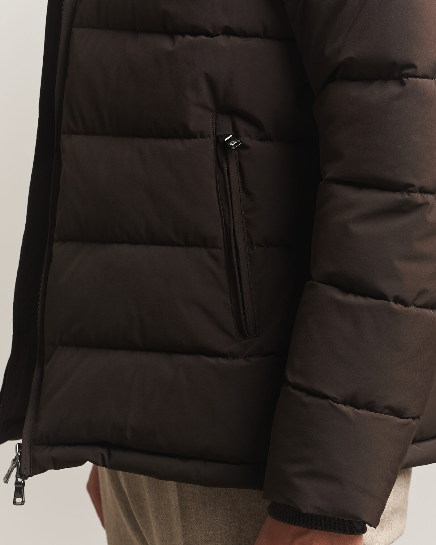 Herren | Jacken | Oscar Jacobson | Hooded Puffer Jacket Brown