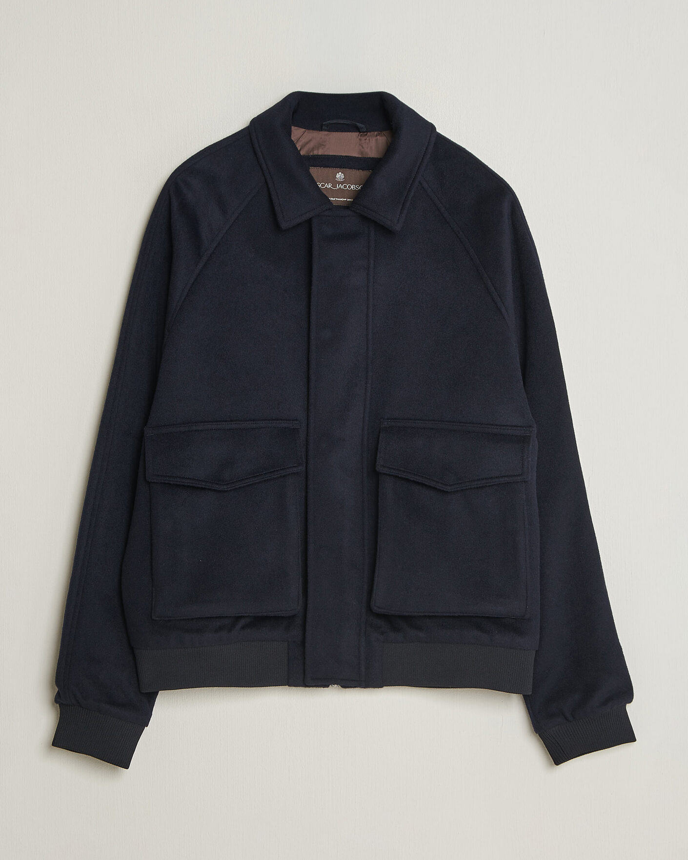 Herren | Jacken | Oscar Jacobson | Aviator Wool Jacket Navy