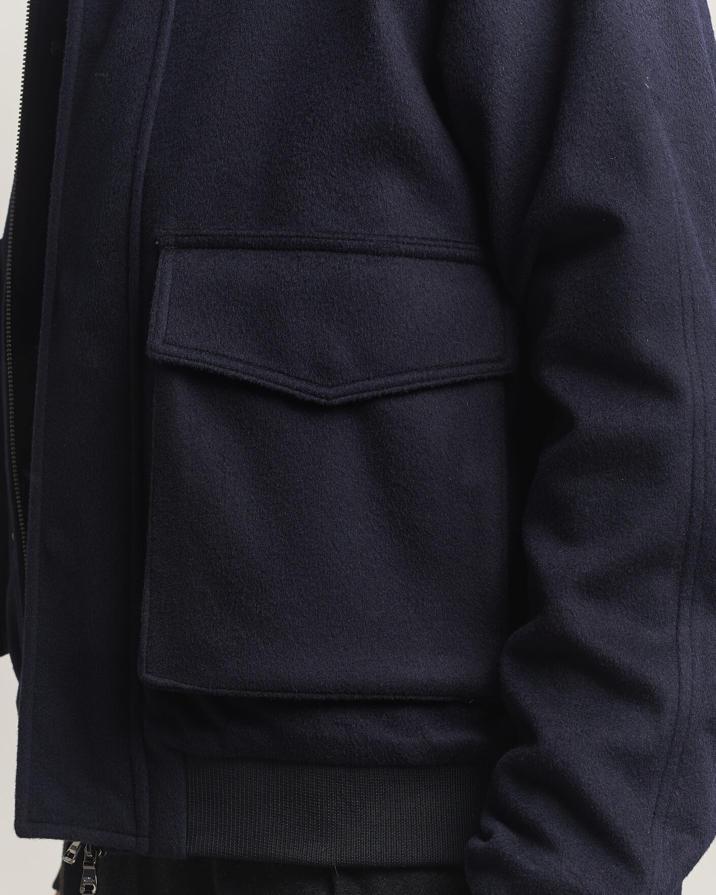 Herren | Jacken | Oscar Jacobson | Aviator Wool Jacket Navy