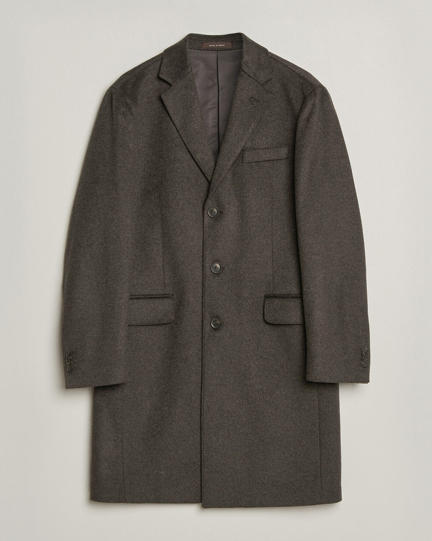 Herren | Jacken | Oscar Jacobson | Sergio Wool Coat Brown