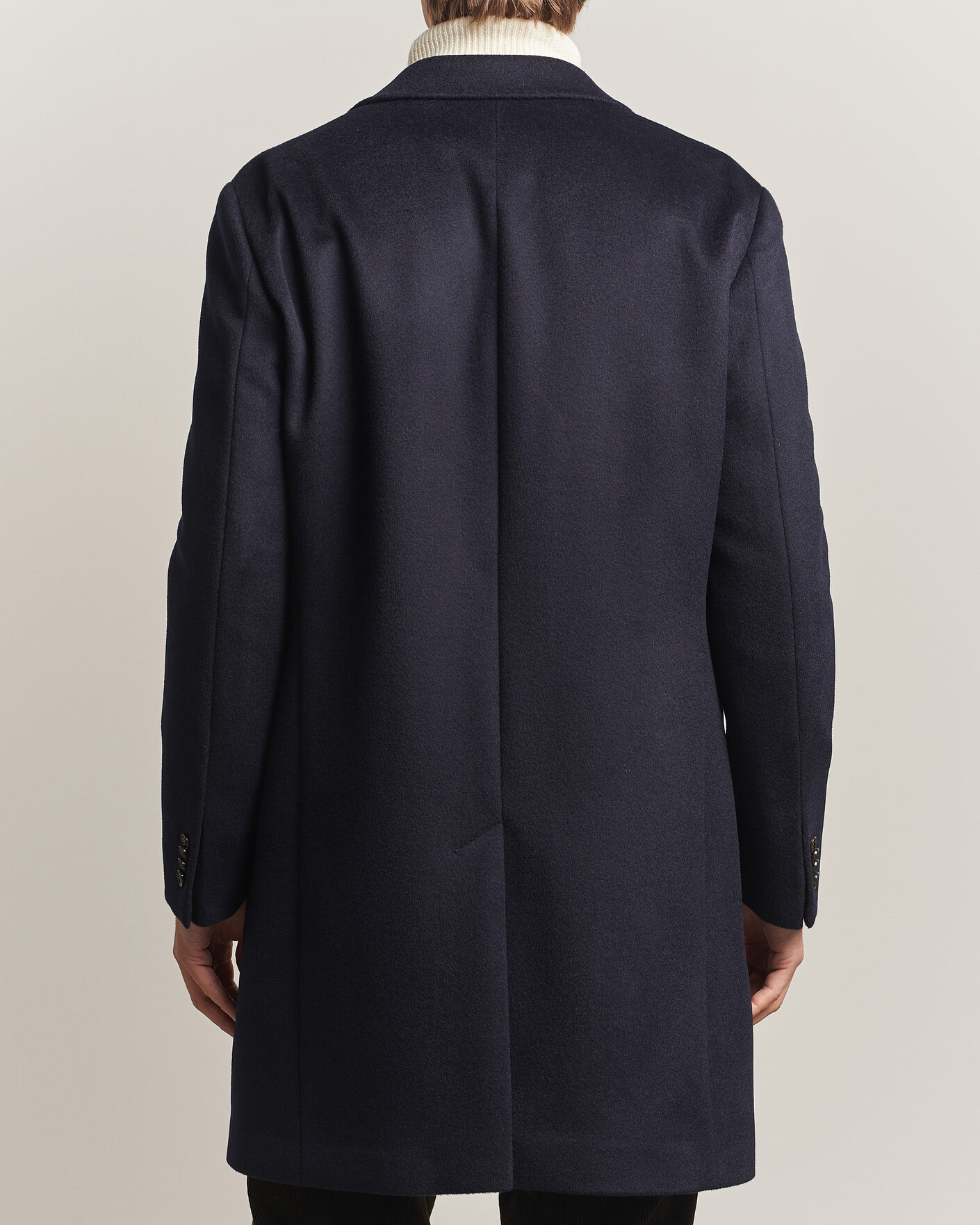 Herren | Jacken | Oscar Jacobson | Single Breasted Wool Coat Navy