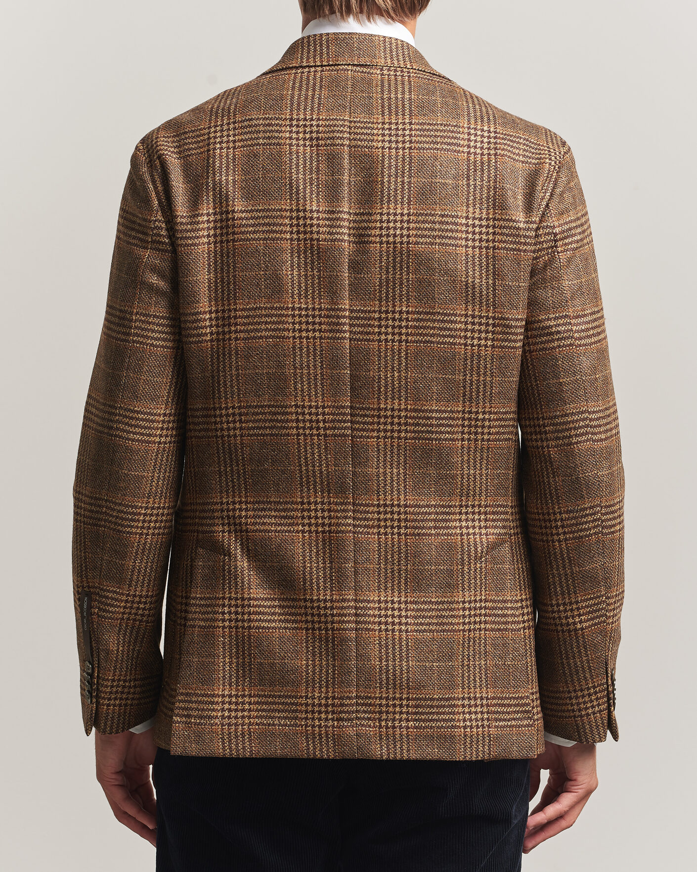 Herren | Sakkos | Oscar Jacobson | Ferry Patch Checked Wool/Cashmere Blazer Brown