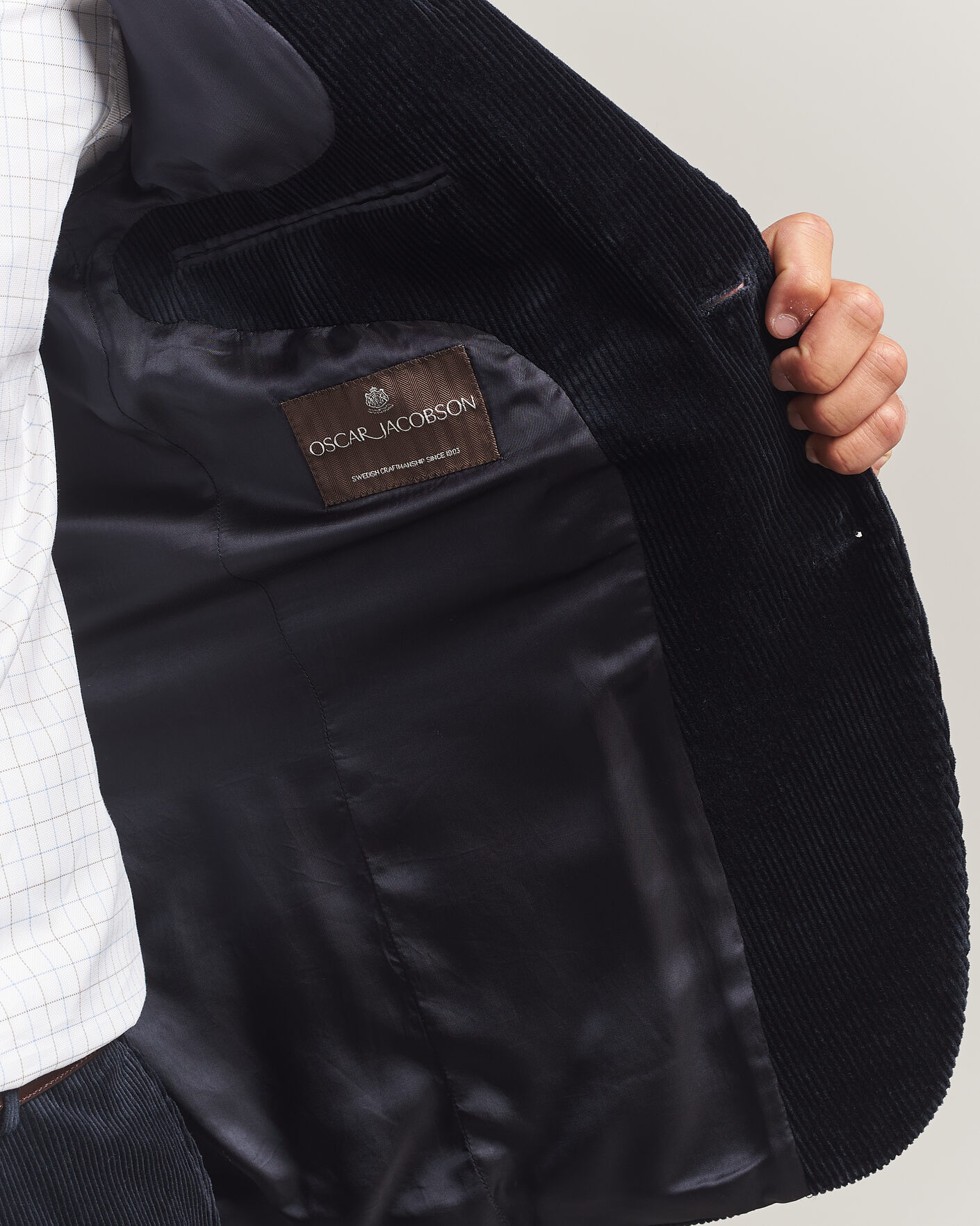 Herren | Sakkos | Oscar Jacobson | Fogerty Patch Pocket Cord Blazer Navy