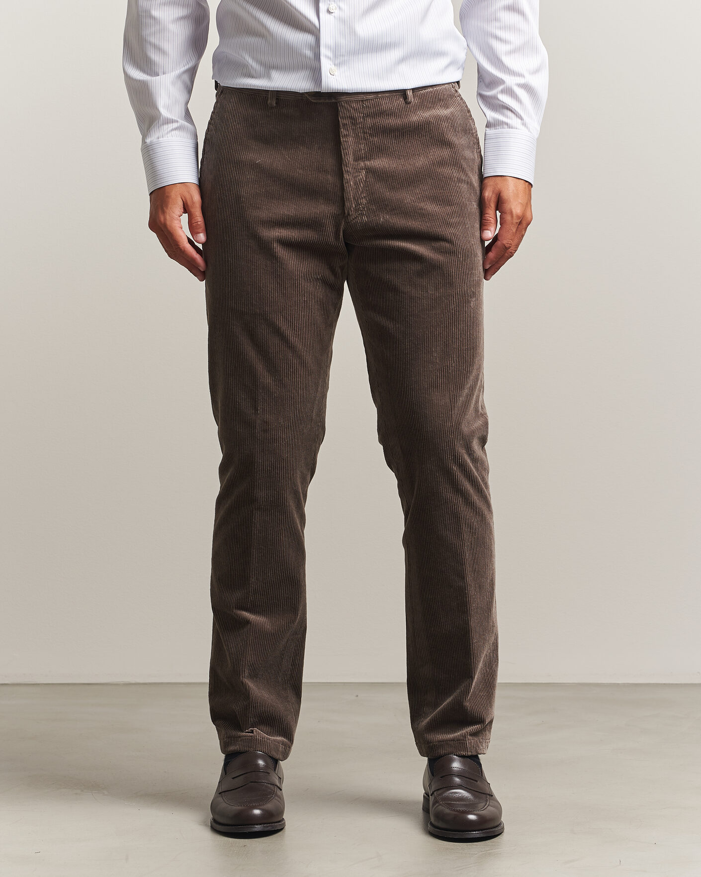 Herren | Hosen | Oscar Jacobson | Dandy Corduroy Trousers Taupe