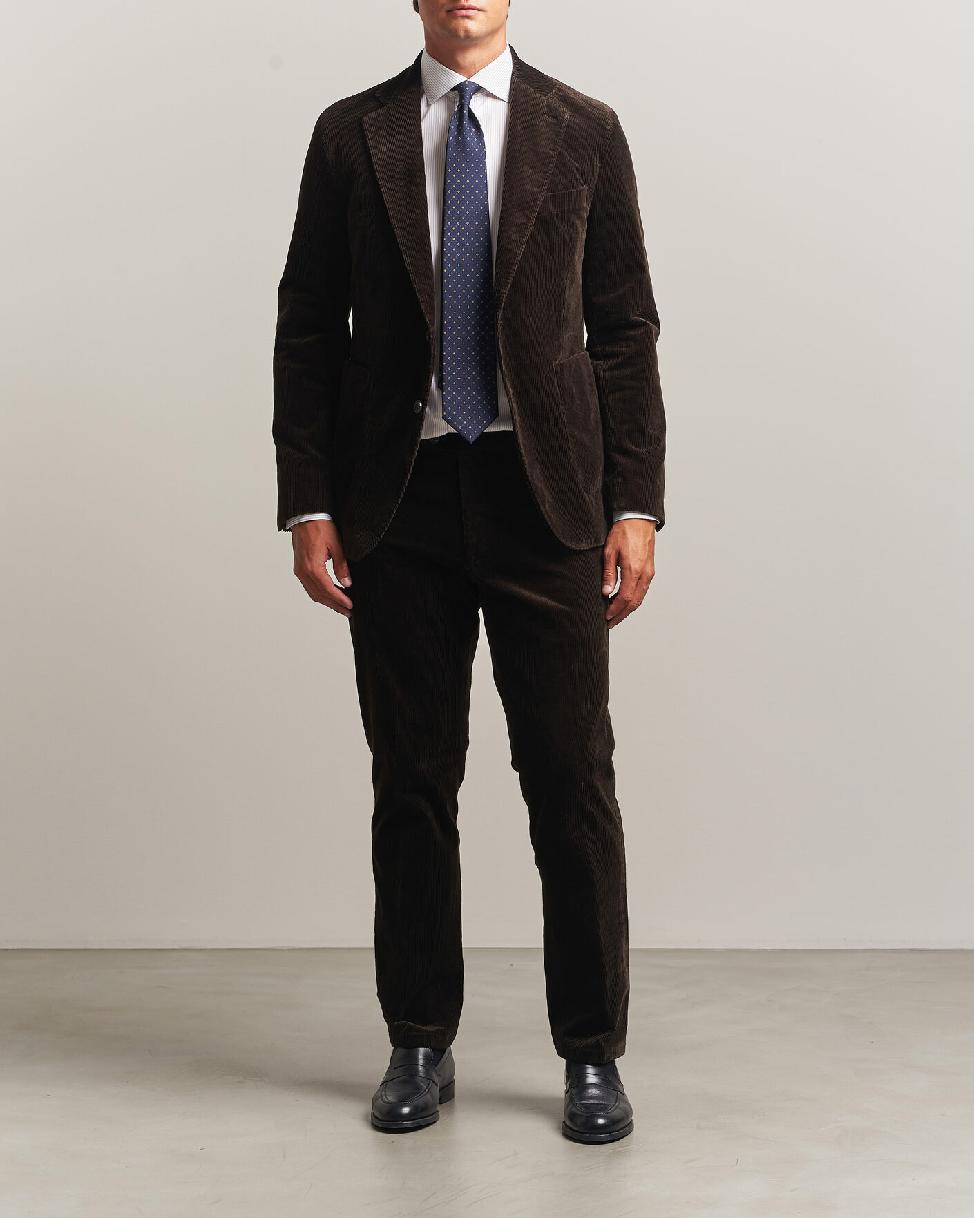 Herren | Hosen | Oscar Jacobson | Dandy Corduroy Trousers Dark Brown