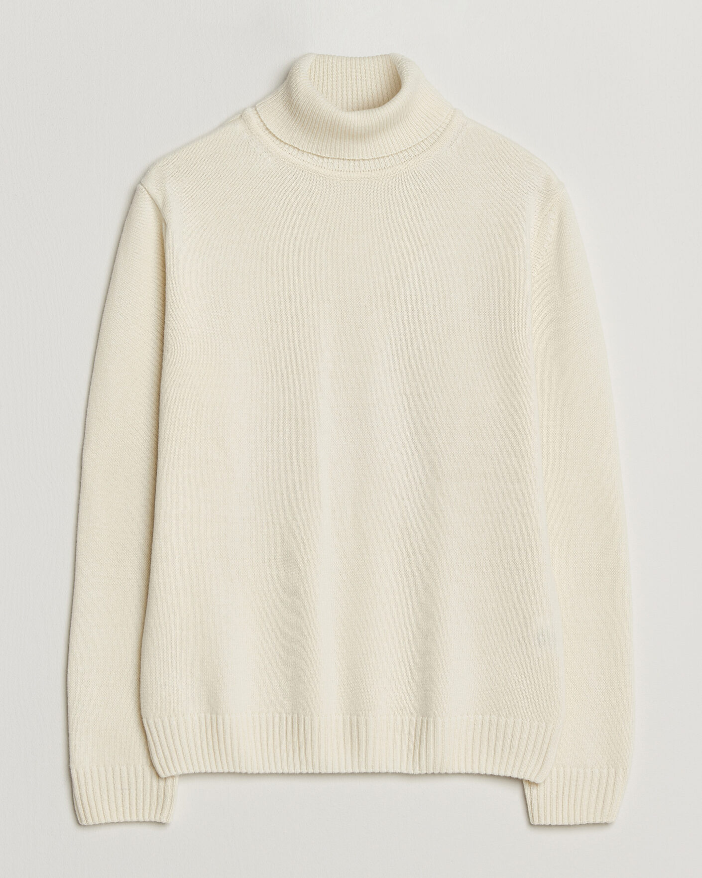 Herren | Pullover | Stenströms | Brushed Merino Rollneck Off White