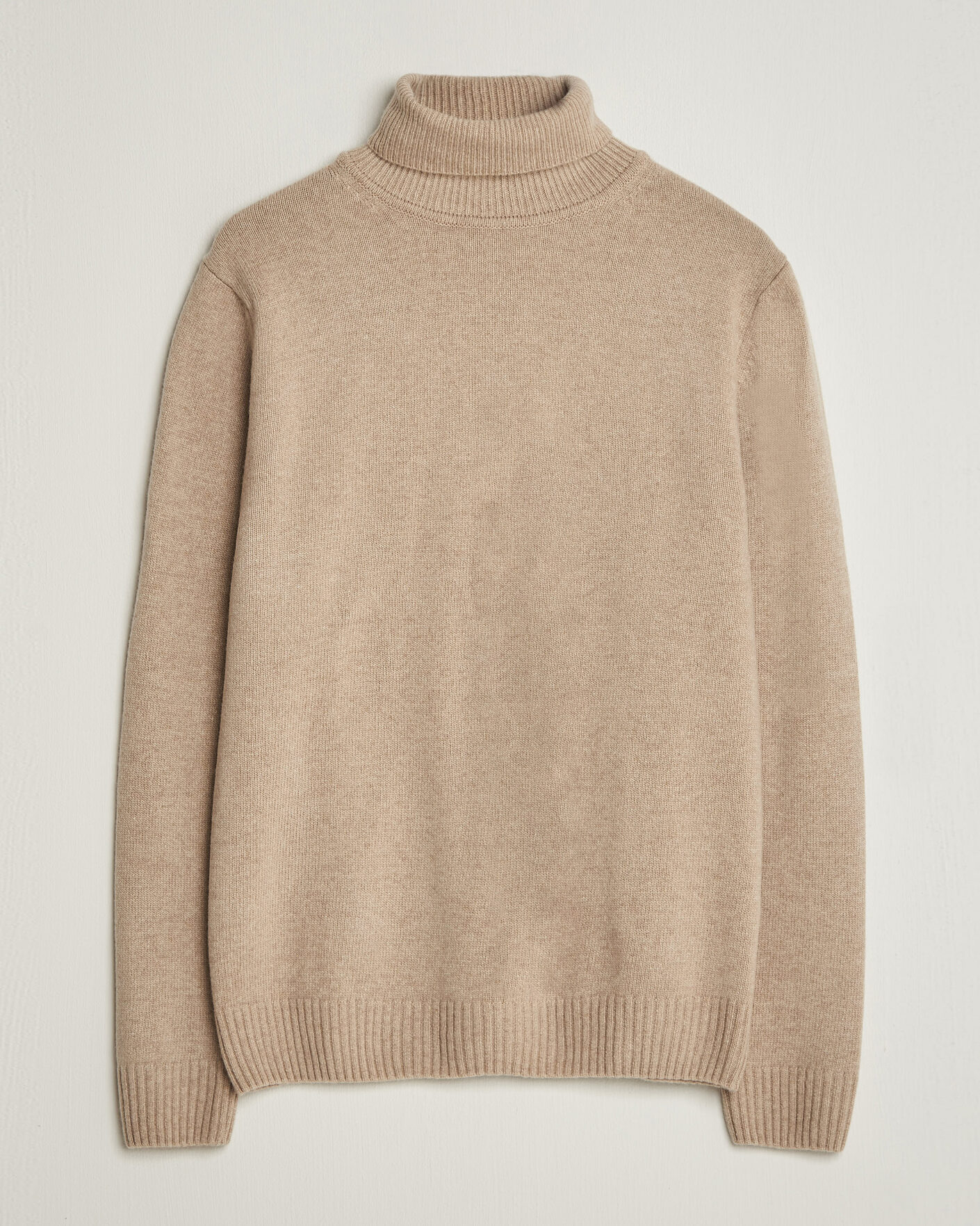 Herren | Pullover | Stenströms | Brushed Merino Rollneck Beige