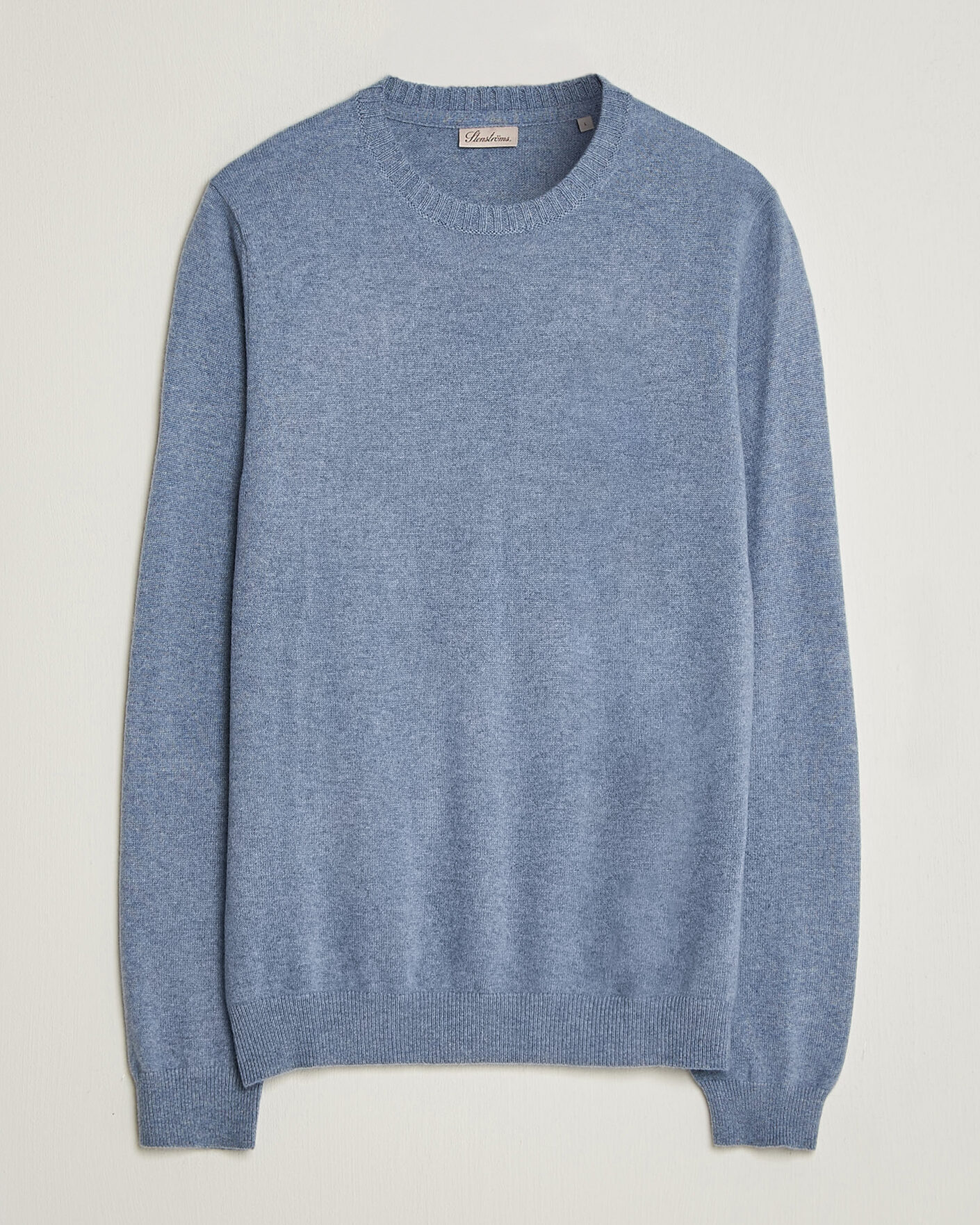 Herren | Pullover | Stenströms | Cashmere Crewneck Light Blue