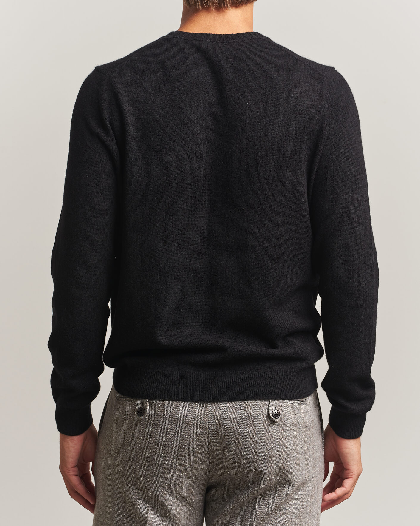 Herren | Pullover | Stenströms | Cashmere Crewneck Black