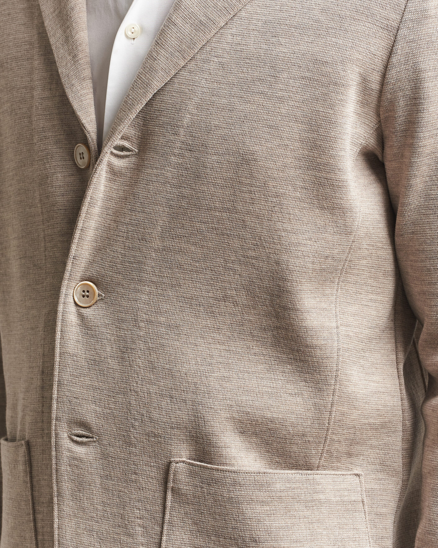 Herren | Sakkos | Stenströms | Milano Knitted Merino Blazer Beige