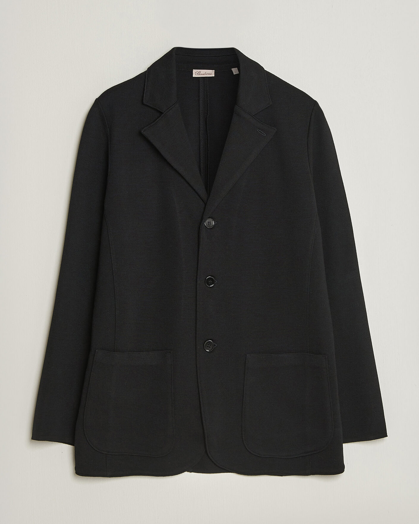 Herren | Sakkos | Stenströms | Milano Knitted Merino Blazer Black