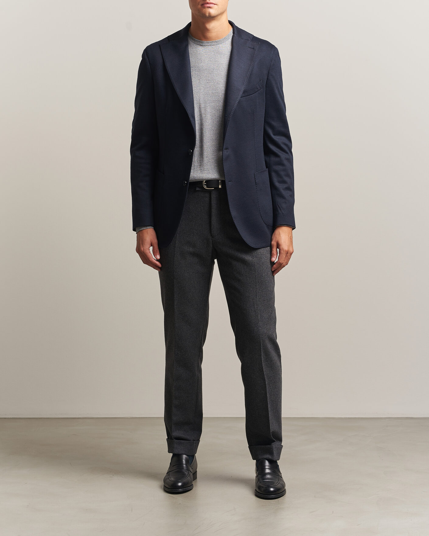 Herren | Sakkos | Stenströms | Wool Jersey Blazer Navy